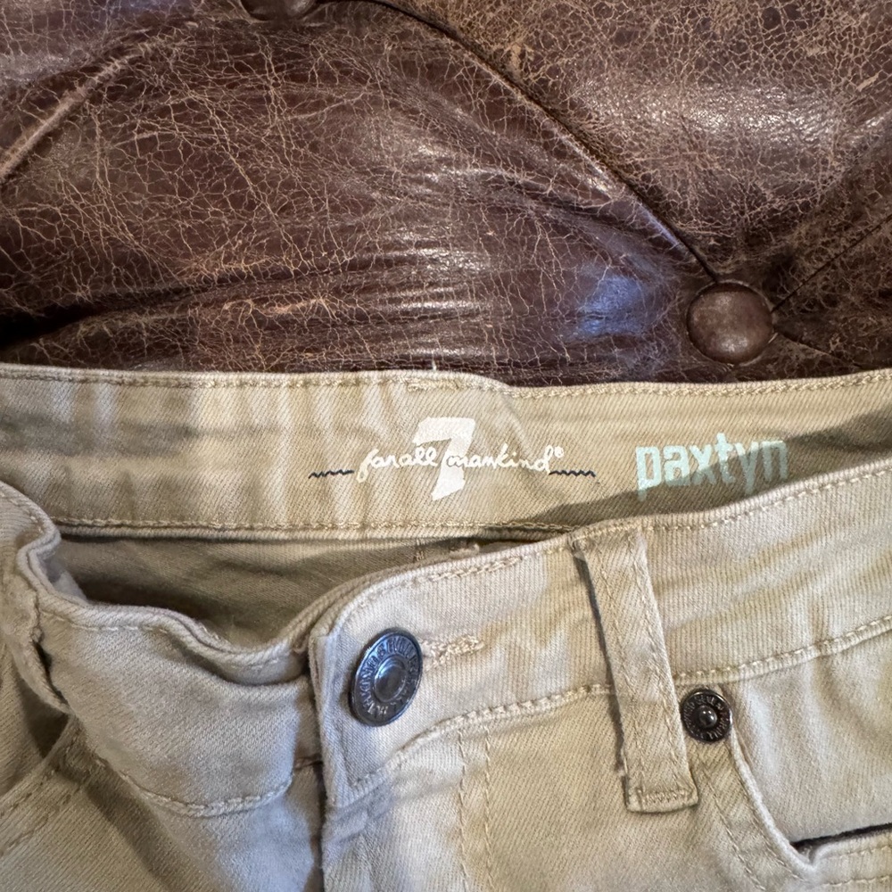 7 For All Mankind Kids Cream Jeans - Picture 2 of 4